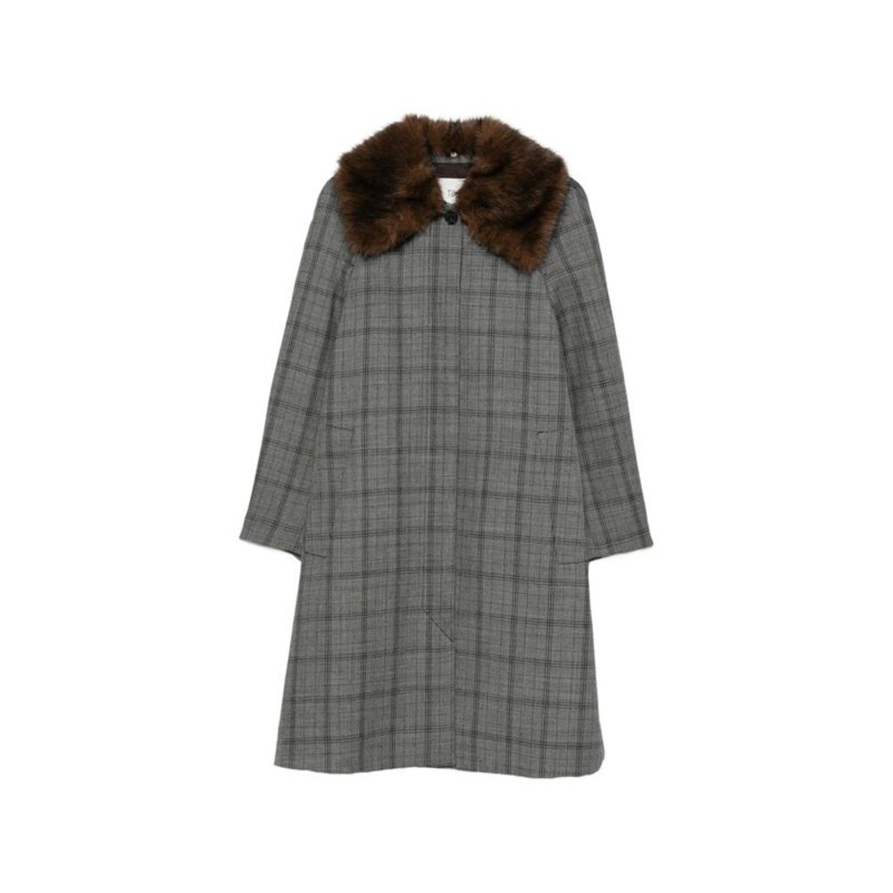 Tela Grey Coats - Faux Fur Coats Women